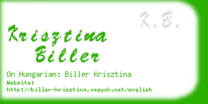 krisztina biller business card